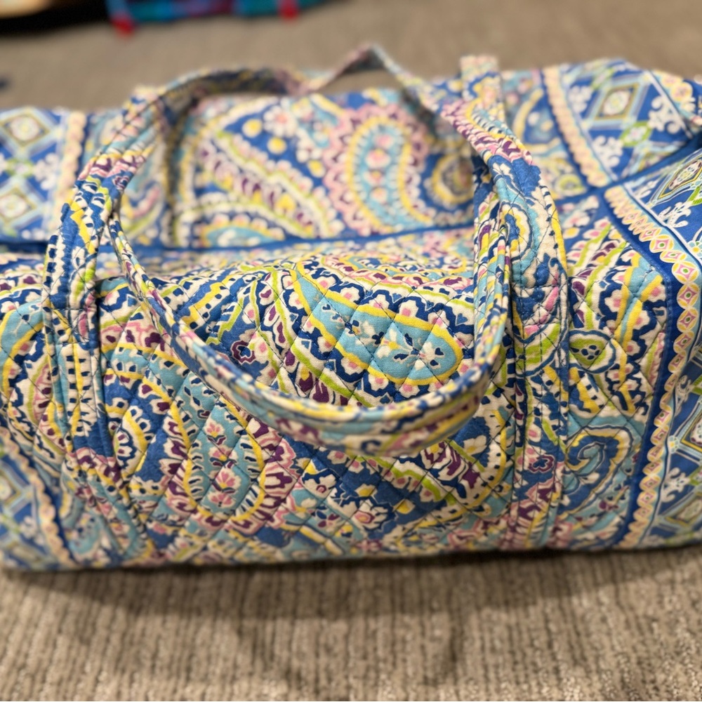 Vera Bradley Blue and Yellow Travel Bag